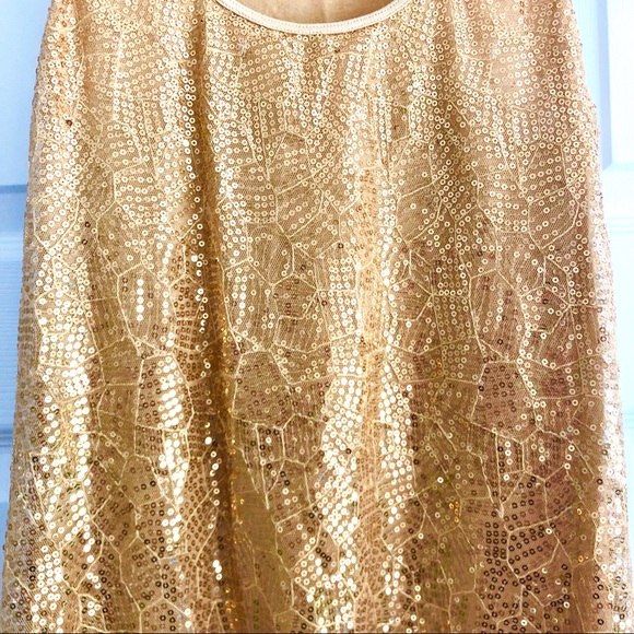 Bebe Gold Sequined Dress - Picture 2 of 8